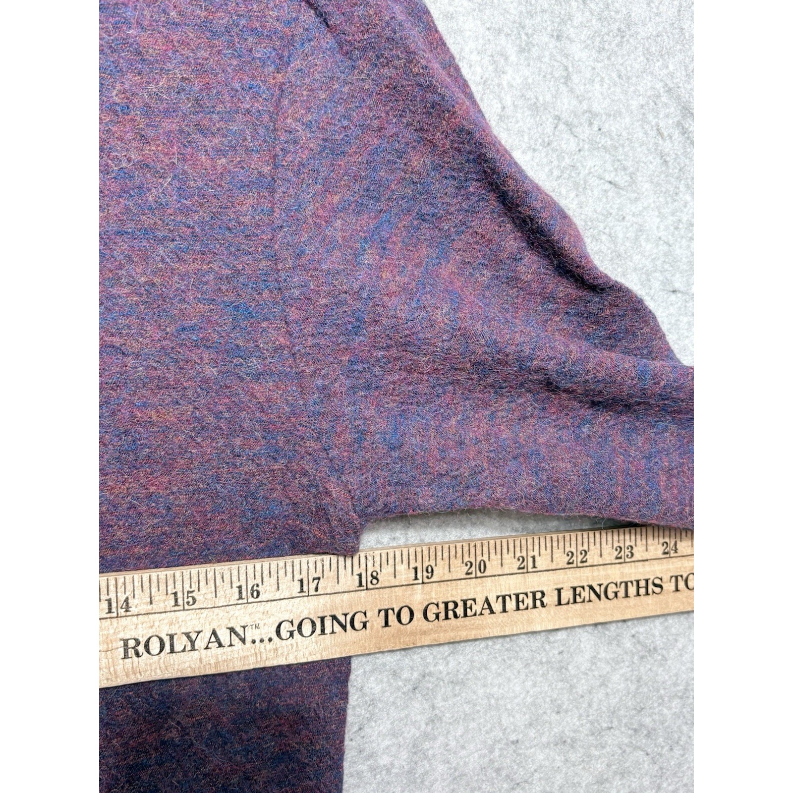 Appalachian Gear Co 100% Peruvian Alpaca Purple Hooded Sweater Men's S Usa New — image 6 of 8